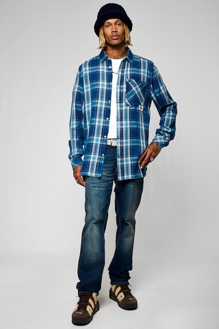 Overhemd Regular Bahri - Indigoblauw