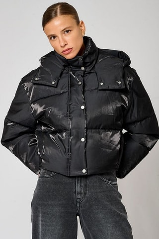 Gewatteerde Bodywarmer Regular Fit Saki - Zwart