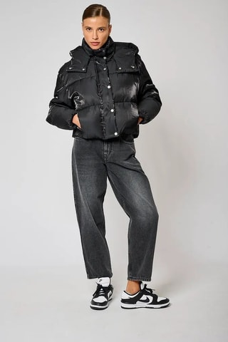 Gewatteerde Bodywarmer Regular Fit Saki - Zwart