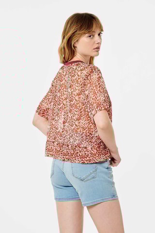 Top Gaza - Rood en Beige