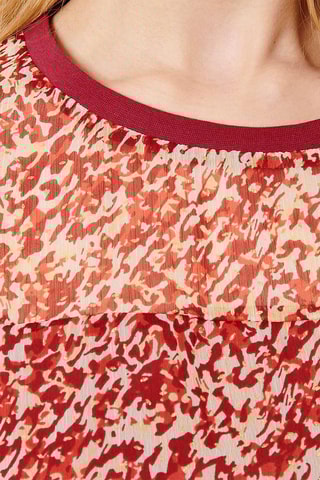 Top Gaza - Rood en Beige