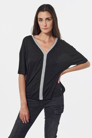Blouse Fanny - Gemêleerd Zwart