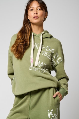 Sweater Regular Fit met Capuchon Vock - Kaki