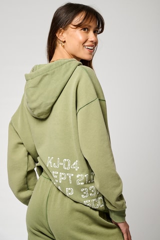 Sweater Regular Fit met Capuchon Vock - Kaki