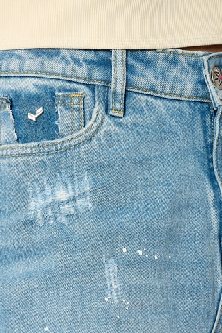 Lange rok met Split Belle - Blauw