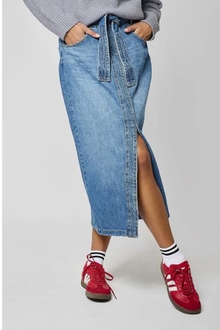 Spijkermidirok Berti - Blauw