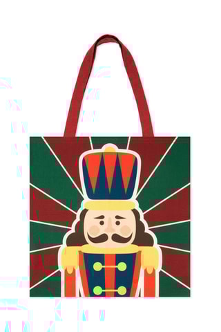 Tote bag Vintage Christmas - Verde y rojo