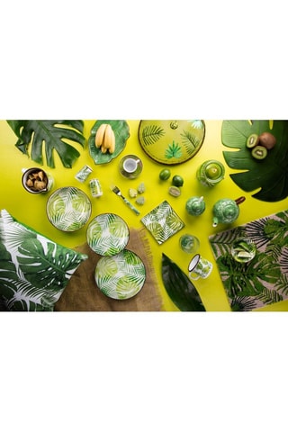 Salvamanteles de cerámica Folliage - Verde - 15 x 15 cm