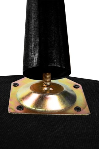 Puf con arcón Etnico Living - Negro y crudo - Tacto aterciopelado