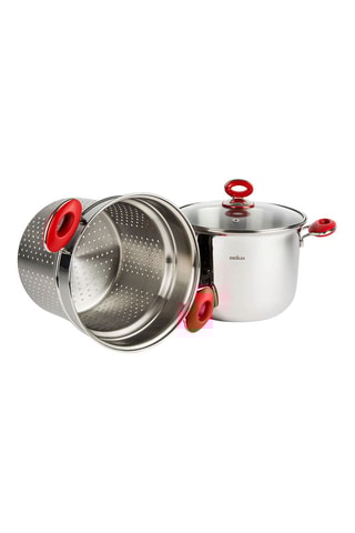 Juego de olla y cesta de acero inoxidable - 6 l