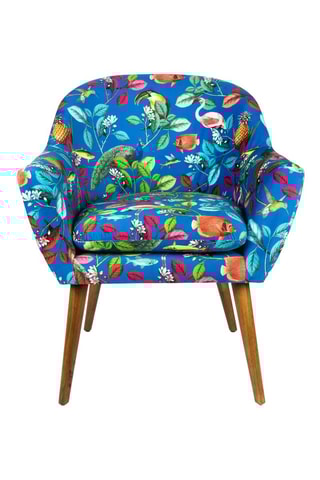 Fauteuil - Bleu roi - Toucher velours