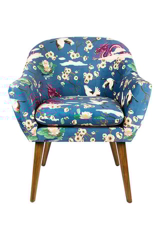 Fauteuil - Indigo - Toucher velours
