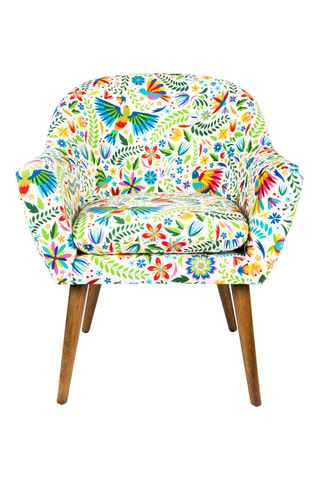 Fauteuil - Blanc - Toucher velours