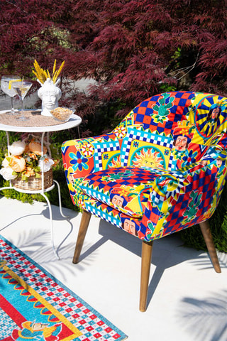 Fauteuil Rhapsody - Jaune - Touche velours