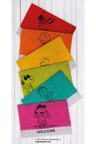 Felpudo Snoopy - 40 x 60 cm -  Verde y gris