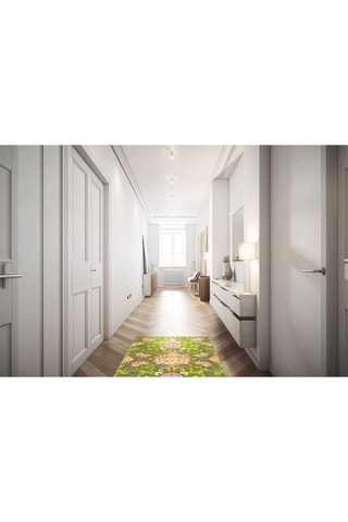 Alfombra de pasillo - Verde claro - 45 x 75 cm