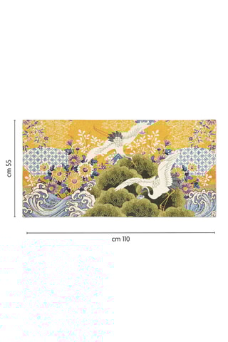 Alfombra de pasillo - Amarillo y celeste - 55 x 110 cm