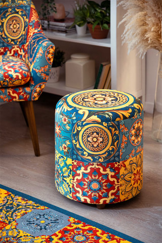 Tapis Trinacria - Jaune et orange - 110 x 165 x 0,7 cm