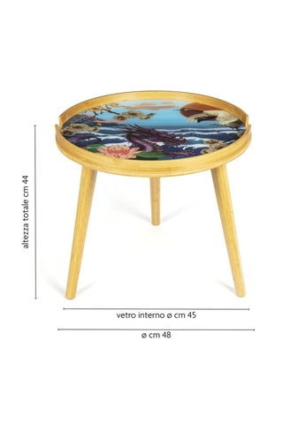 Mesa de centro de bambú - 48 x 44 cm