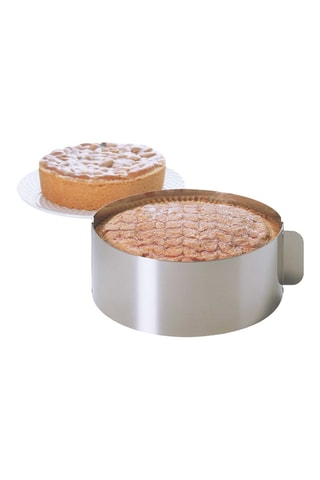 Molde redondo ajustable de acero inoxidable - de 15 a 30 cm