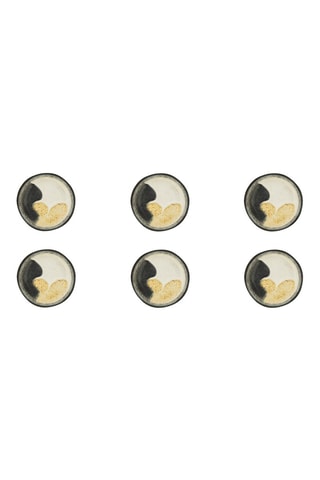 6 platos de postre de cerámica Dioniso - 20 x 20 x 2 cm