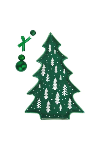 Fuente de cerámica Green Winter - 25 x 16,8 x 2 cm