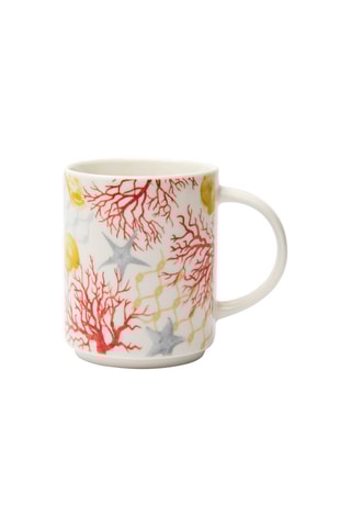 4 tazas de porcelana New Bone China Coral - 30 cl