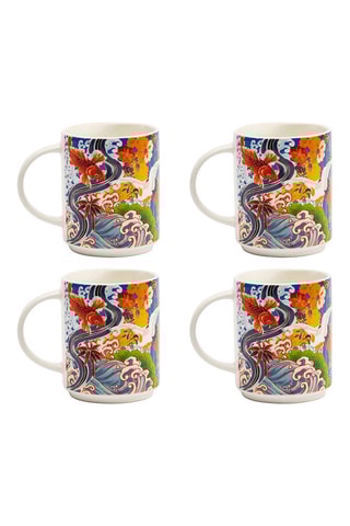 4 tazas de porcelana Kimono - 30 cl