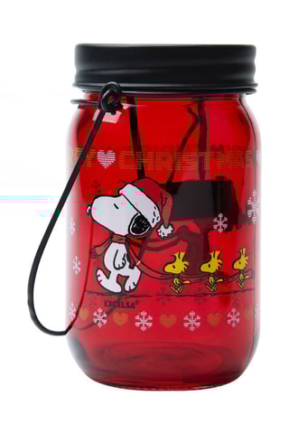 Farol para vela - Rojo, negro y blanco