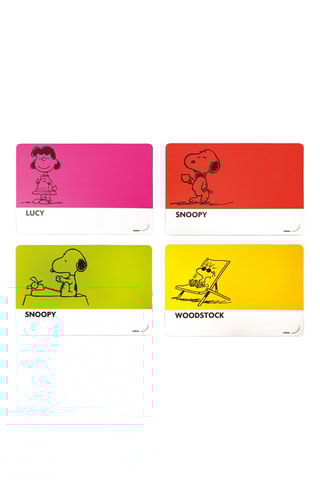 4 manteles individuales Snoopy - 43 x 28 x 0,5 cm