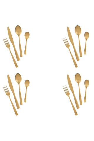 Cubertería de acero inoxidable Shadow - 16 piezas