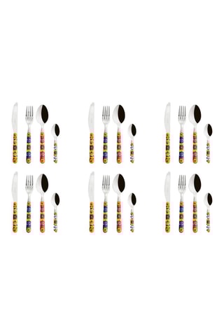 Cubertería de acero inoxidable 18/0 AISI 430 Trinacria - 24 piezas