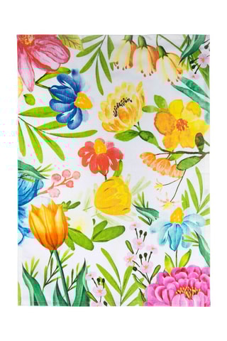 Paño Blooming - Blanco y verde