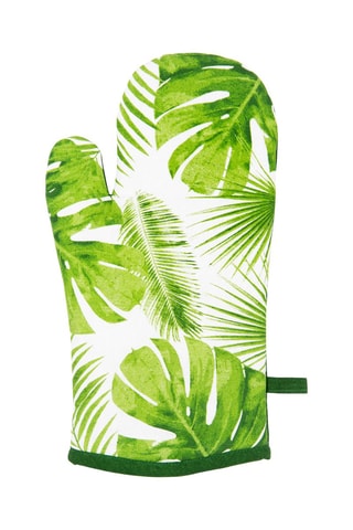 Manopla Foliage - Verde y blanco