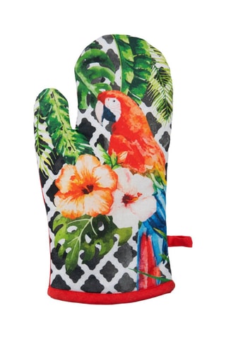 Manopla Tropical chic - Rojo y verde