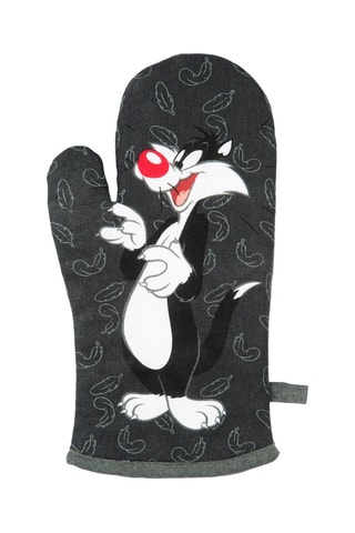 Manopla Piolín y Silvestre Looney Tunes - Gris y blanco