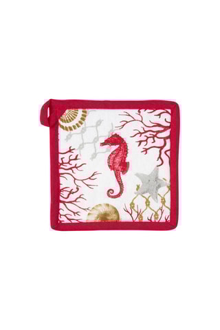 Manopla de cocina Corail - Rojo y blanco