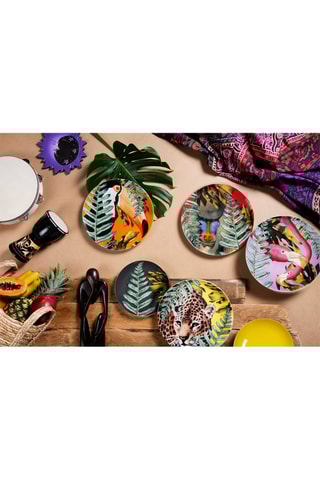 Vajilla de porcelana Madagascar Color - 18 piezas