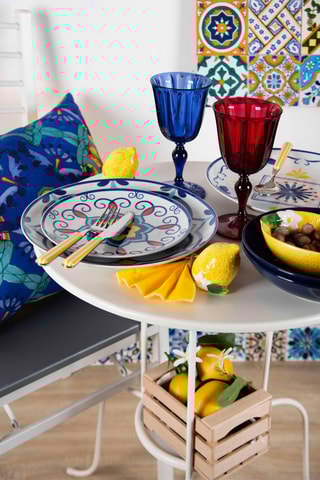 Vajilla de porcelana y gres Vietri - 18 piezas