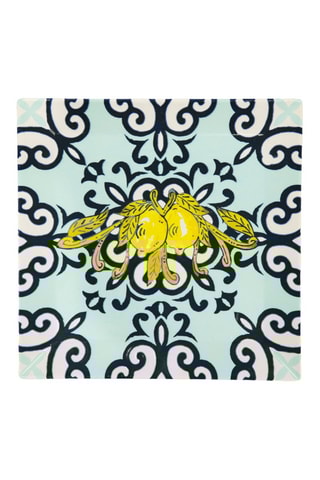 6 platos llanos cuadrados de cerámica - 24 cm