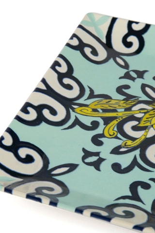 6 platos llanos cuadrados de cerámica - 24 cm