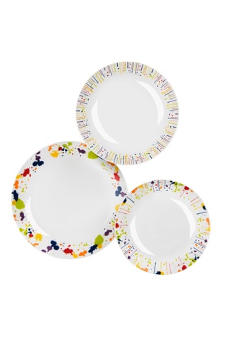 Vajilla de porcelana Dripping   -  18 piezas