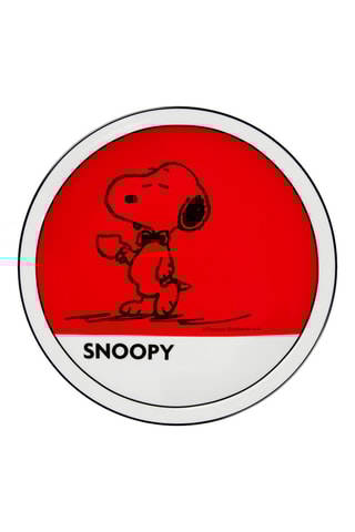 4 platos de pizza de porcelana Snoopy - 30,5 cm