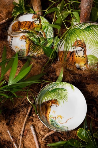 Vajilla de porcelana Leopard - 18 piezas