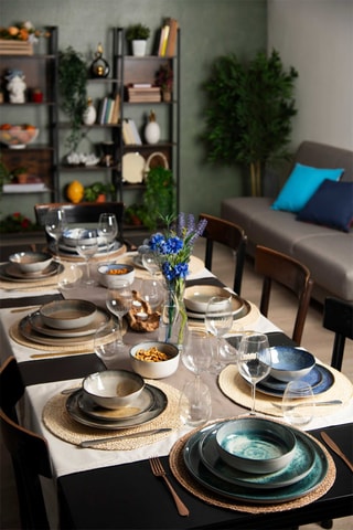 6 platos llanos de cerámica Efesto - 26 x 26 x 2,5 cm