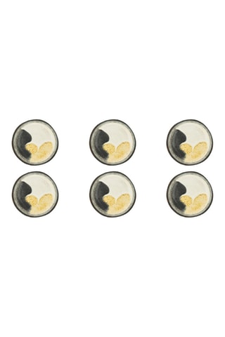 6 platos llanos de cerámica Dioniso - 26 x 26 x 2,5 cm