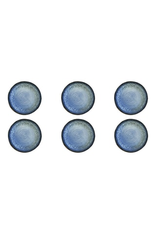 6 platos llanos de cerámica Poseidone - 26 x 26 x 2,5 cm