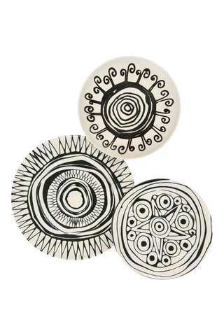 Vajilla de cerámica Tribal - 12 piezas