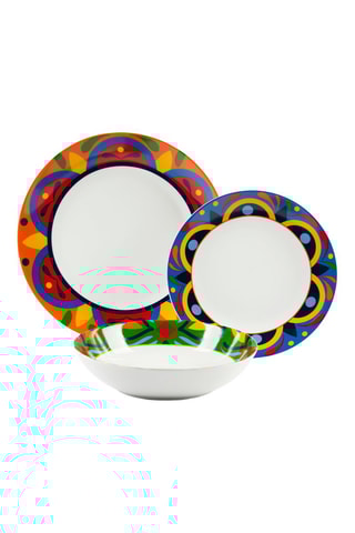 Vajilla de porcelana Cancun - 12 piezas