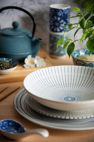 Vajilla de cerámica Hanami - 18 piezas